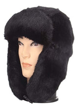 Cargar imagen en el visor de la galería, Pilot Trapper Men's Russian Winter Faux Mink Fur Aviator Hat with Ear Flaps for Cold Weather