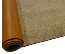 Cargar imagen en el visor de la galería, Premium cowhide leather in brown, ideal for crafts. Measures 8x11 inches, chrome tanned finish, 0.8-1.2mm thickness, versatile use.