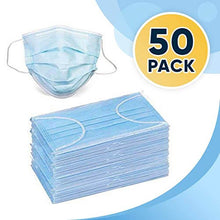 Cargar imagen en el visor de la galería, eZthings Professional Crafts Face Masks 50 Pack, blue non-woven fabric, ideal for painting, cutting, sewing projects
