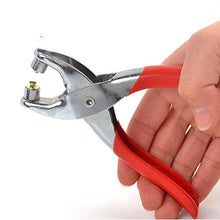 Cargar imagen en el visor de la galería, eZthings professional leather-craft stamping tool, ideal for punching tasks in leather crafting, with ergonomic red handle.