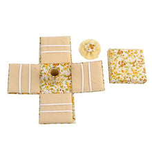 Load image into Gallery viewer, Floral-patterned eZthings sewing basket open with compartments for storing sewing supplies.