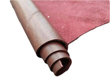 Cargar imagen en el visor de la galería, Chrome tanned cow leather hide in brown, measuring 8x11 inches, perfect for crafting garments and accessories, 0.8-1.2mm thick.