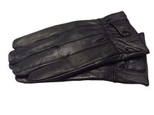 Cargar imagen en el visor de la galería, Reed Men's Genuine Leather Warm Lined Driving Gloves touchscreen compatible, black leather, winter accessory