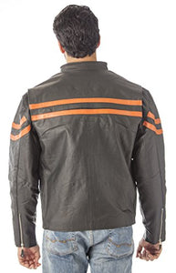 Men's Vented Leather Jacket - Imported Jacket | Reed Sports Wear