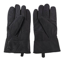 Cargar imagen en el visor de la galería, Reed men's genuine leather gloves with warm lining, touchscreen compatible for winter driving, shown in black.