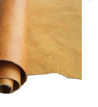 Cargar imagen en el visor de la galería, Rolled brown leather hide 8x11 inches, chrome tanned cow skin for crafting garments and accessories, 0.8-1.2 mm thickness.