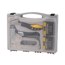 Charger l'image dans la galerie, eZthings Staple Gun Stapler Tool Set in Case with 2400 Staples and Nail Steel, Ideal for Carpentry and Upholstery Projects