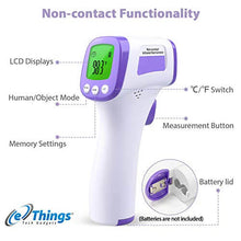 Charger l'image dans la galerie, eZthings Heavy Duty Infrared Thermometer with LCD display and non-contact functionality for medical use.