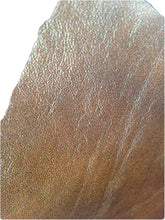 Cargar imagen en el visor de la galería, Brown leather hide texture, perfect for leather crafts and accessories. Durable chrome tanned cow skin, 8 x 11 inches.