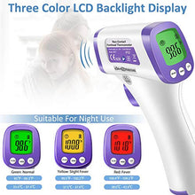 Cargar imagen en el visor de la galería, Heavy duty infrared forehead thermometer with LCD backlight display, ideal for non-contact readings in medical settings.