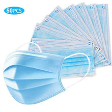 Cargar imagen en el visor de la galería, eZthings 50 Professional Crafts Face Masks in blue, ideal for painting, cutting, or sewing, featuring 3-layer non-woven fabric.