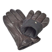 Cargar imagen en el visor de la galería, Reed Men's Genuine Leather Driving Gloves with Warm Lining, Touchscreen Compatible