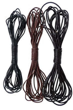 Cargar imagen en el visor de la galería, Three bundles of REED genuine leather cord lace strings for jewelry making and leather crafting.