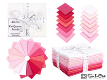 Cargar imagen en el visor de la galería, Fat Quarter Bundle in Shades of Pink and Magenta, 100% Cotton for Quilting and Crafting, Includes 14 Pieces, 20.8x18.1 Inches Each