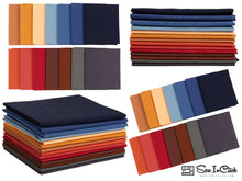 Cargar imagen en el visor de la galería, Fat Quarter Bundle - 100% Cotton Jewel Tones for Quilting and Crafting, 14 Vivid Colors, 20.8x18.1 Inches Each, High-quality Fabric.