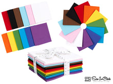 Charger l'image dans la galerie, Fat Quarter Bundle of 100% cotton in 12 vibrant Pride flag colors, perfect for quilting and crafting. Includes 53x46 cm pre-cut squares.