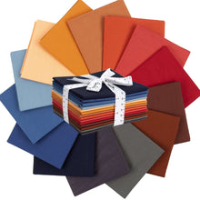 Cargar imagen en el visor de la galería, Fat Quarter Bundle of 100% Cotton Pure Solids in Jewel Tones for Quilting