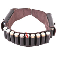 Load image into Gallery viewer, Cowhide Leather Shotshell Bandolier Belt Shotgun Shell Belt Ammunition Carrier
