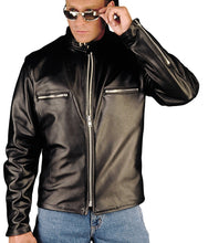 Load image into Gallery viewer, REED Men&#39;s Naked Cow Leather Motorcycle Jacket Made in USA
