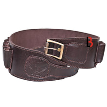 Load image into Gallery viewer, Cowhide Leather Shotshell Bandolier Belt Shotgun Shell Belt Ammunition Carrier
