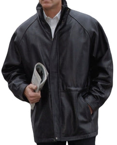 34'' Raglan Reed Classic Men's Car Coat in Imported Lamb with Zip-Out Lining - Imported