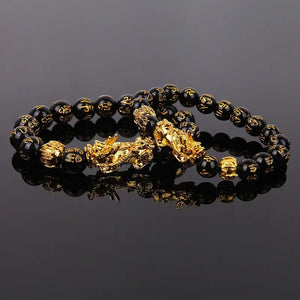 Bracelet de Richesse Feng Shui : Perles Noires