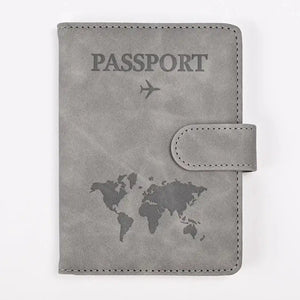 PU Leather Passport and Card Holder - Vegan leather - Imported