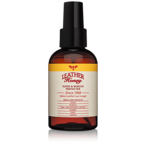 Leather Honey Suede & Nubuck Protector spray bottle for suede, nubuck, canvas, and vegan leather protection.