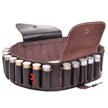 Load image into Gallery viewer, Cowhide Leather Shotshell Bandolier Belt Shotgun Shell Belt Ammunition Carrier
