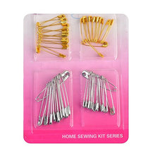 Cargar imagen en el visor de la galería, Gold and Silver Heavy Duty Safety Pin, Safety Pins for Fabrics, Sewing and Crafts Supplies
