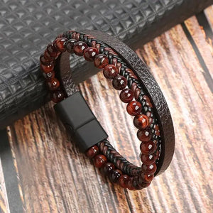 Pulsera de cuero clásica para hombre