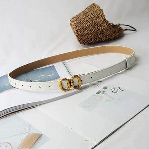 Elegant Leather Designer Belt for Women