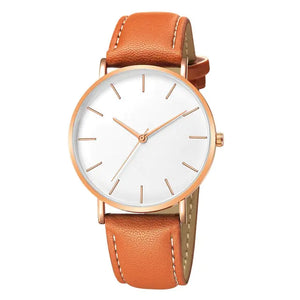 Relojes de lujo para hombre de cuero simple - Cuero vegano - Importado