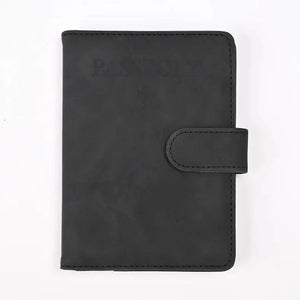 PU Leather Passport and Card Holder - Vegan leather - Imported