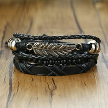 Cargar imagen en el visor de la galería, Braided Wrap Leather Bracelets
