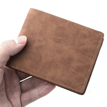 Charger l&#39;image dans la galerie, Men&#39;s Genuine PU Leather Male Short Zipper Simple Soft Leather Light Money Clip Vintage Business Wallet Students
