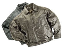 Load image into Gallery viewer, REED Men&#39;s All American Bomber Leather Jacket Union Made in USA
