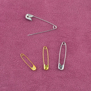 Gold and Silver Heavy Duty Safety Pin, Safety Pins for Fabrics, Sewing and Crafts Supplies