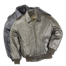 Cargar imagen en el visor de la galería, REED Men&#39;s Bomber Leather Jacket Union Made in USA
