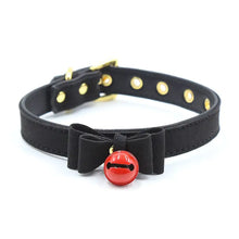 Load image into Gallery viewer, Leather Collar Bell Choker
