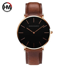 Charger l&#39;image dans la galerie, High-Quality Rose Gold Dial Leather Watch
