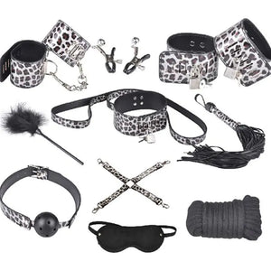 10 Pcs Ensembles de bondage en cuir Produit sexuel - Cuir végétalien - Importé