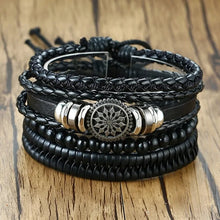 Cargar imagen en el visor de la galería, Braided Wrap Leather Bracelets
