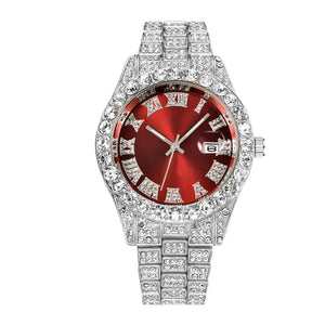 Reloj de pulsera romano de diamantes