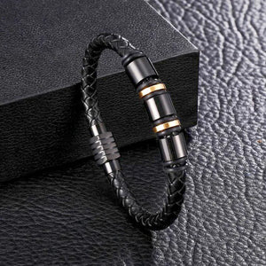 Classic Hand Woven Multi-Layered Leather Bracelet - Vegan leather - Imported