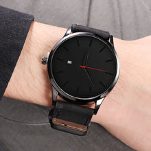 Load image into Gallery viewer, Leather Quartz Watch - Vegan leather - Imported
