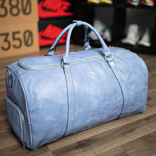 Load image into Gallery viewer, Baby Blue Luciano Leather Duffle Bag
