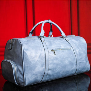 Baby Blue Luciano Leather Duffle Bag