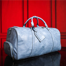 Load image into Gallery viewer, Baby Blue Luciano Leather Duffle Bag
