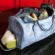 Load image into Gallery viewer, Baby Blue Luciano Leather Duffle Bag
